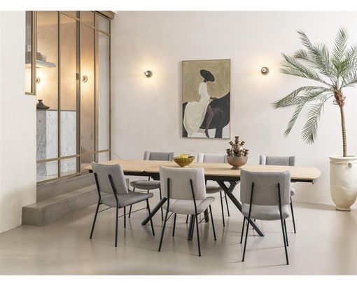 XOOON Esstisch "Novello", ausziehbar - Natur/graphit - 10