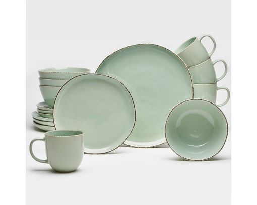 Kombiservice, 16-teilig, Steingut - Urban grün - 1