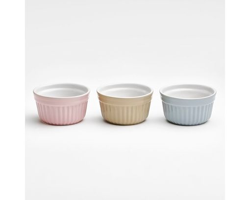 Schalen-Set "Basic", 3 tlg., rosa/beige/grau - rosa/beige/grau - 1