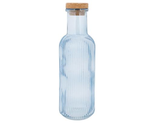 Flasche "Raya" mit Kork, blau - Blau - 1