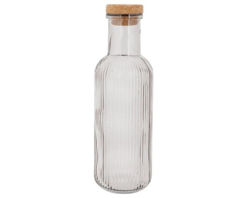 Flasche "Raya" mit Kork, grau - Grau - 1