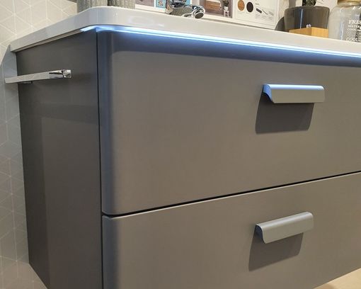 Pelipal Badkollektion 7035 in Quarzgrau, mit abgerundeten Ecken - Quarzgrau - 4