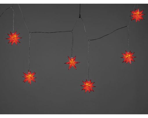3D-Sterne 6-teilig - Rot - 1