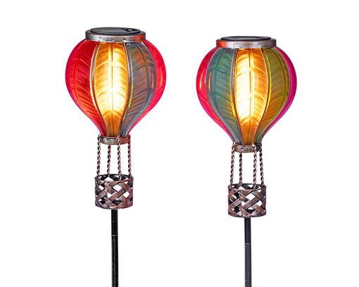 Solar-Stecker in Ballonform, ca. 115 cm - Mehrfarbig - 1