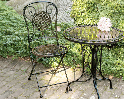 Stuhl Metall schwarz ca. 90 cm - schwarz - 1