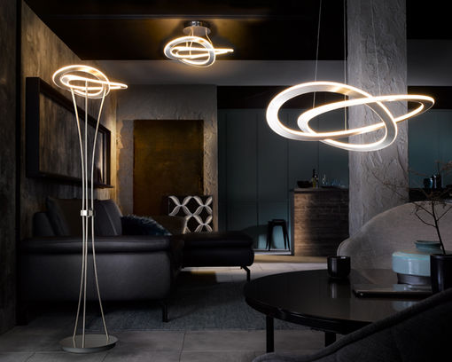 LED Stehleuchte Standfluter Capetown - Aluminium gebürstet - 3