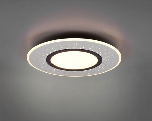 LED-Deckenleuchte "Verus", mit Funk-Fernbedienung und Sternenhimmel-Effekt - Weiß/Schwarz/Grau - 1