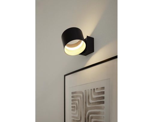 Musterring LED-Wandleuchte "Loop", Metall schwarz/gold - Schwarz/Gold - 4