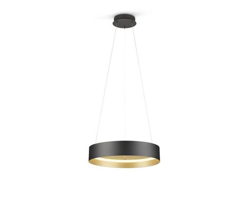 Musterring LED-Pendelleuchte "Loop", Up-and-Down-Beleuchtung - Schwarz/Gold - 2