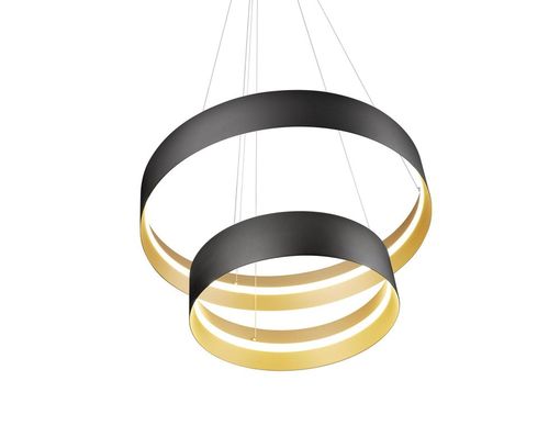 Musterring LED-Pendelleuchte "Loop", Up-and-Down-Beleuchtung - Schwarz/Gold - 3