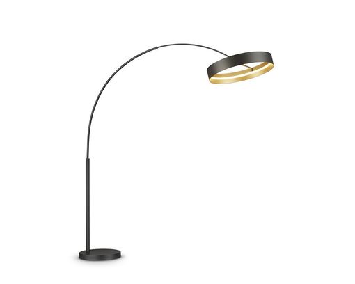 Musterring LED-Stehleuchte "Loop", Up-and-Down-Beleuchtung - Schwarz/Gold - 1
