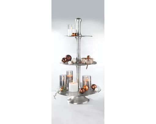 Etagere aus Aluminium, ca. 95 cm hoch - Silber - 2