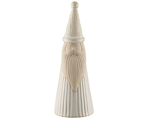 Weihnachtsmann-Figur aus Porzellan, ca. 15 cm - Grau - 1