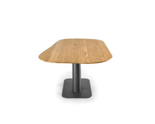 Musterring Esstisch "Helvin", organische Form - Braun/Schwarz - 4
