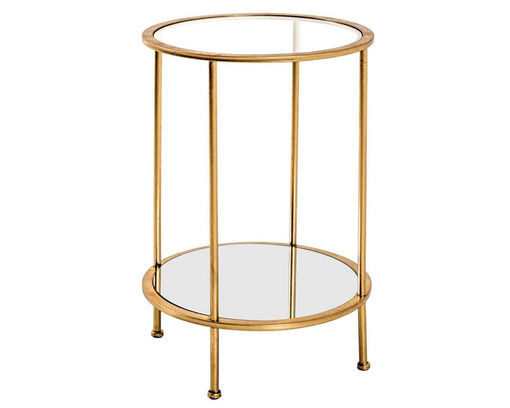 Beistelltisch "Houston" rund Ø 38 cm - gold - 1