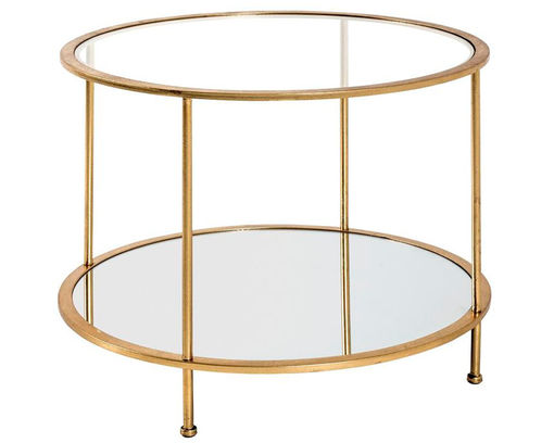 Beistelltisch "Houston" rund Ø 45 cm - gold - 1