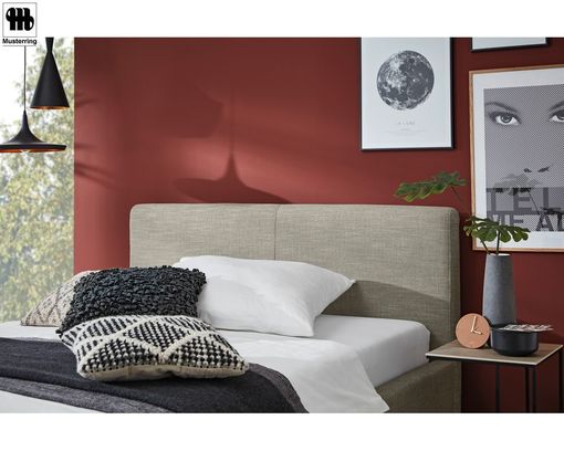 Boxspring Polsterbett "Delphi" Musterring, hellgrau, Bettkasten,  140 x 200 cm - hellgrau - 2