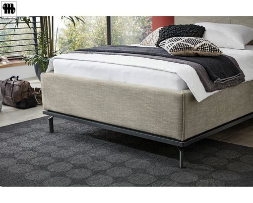 Boxspring Polsterbett "Delphi" Musterring, hellgrau, Bettkasten,  140 x 200 cm - hellgrau - 4