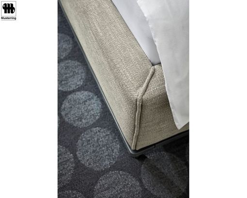 Boxspring Polsterbett "Delphi" Musterring, hellgrau, Bettkasten,  140 x 200 cm - hellgrau - 5