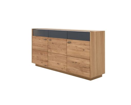 Interliving Sideboard 2027, Asteiche massiv geölt, Marmoroptik - Braun - 2