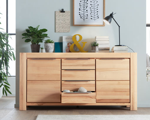 Sideboard/Kommode "Erp" Kernbuche massiv geölt - braun/Kernbuche - 1