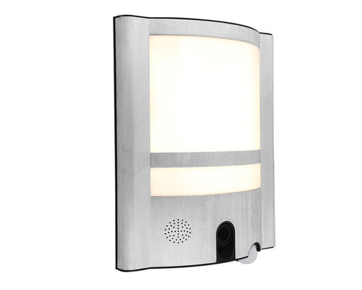 LED-Kameraleuchte "Vesta" inkl. Bewegungsmelder und Gegensprechanlage - Silber - 1