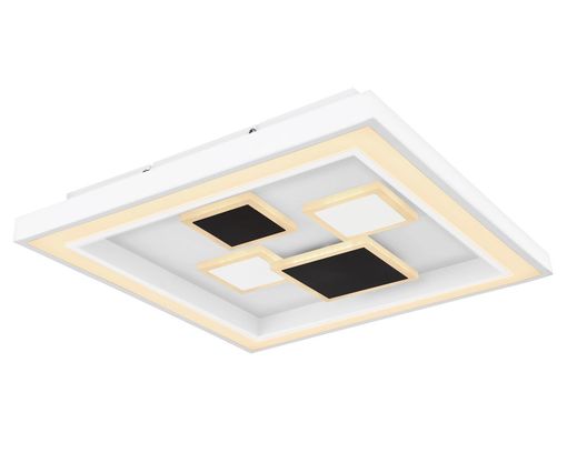 LED-Deckenleuchte "Nolo", dimmbar, mit Farb- und Farbtemperaturwechsler, Memory-Funktion, Nachtlicht, Fernbedienung - Weiß/Opal/Anthrazit - 1