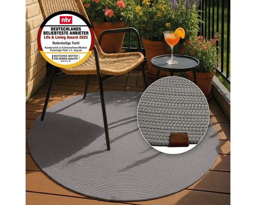 Outdoor-Teppich "Paris", grau, ca. 150 cm - Grau - 2