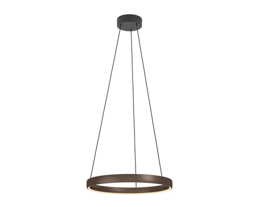 LED-Pendelleuchte Trabuco", Gestensteuerung, höhenverstellbar - Schwarz/Braun - 1