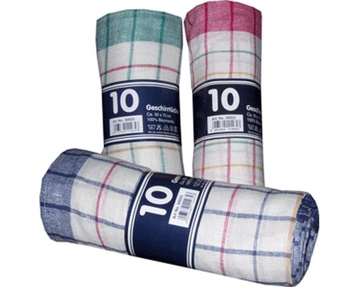 Geschirrtuch 10er-Rolle - Mehrfarbig - 1