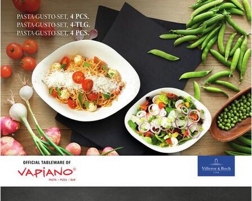 4-teiliges Pasta-Set "Vapiano" aus Premium-Porzellan - Weiß - 4