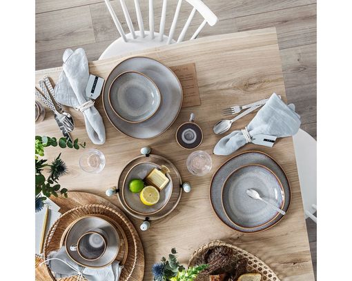 Villeroy & Boch  Schale flach "Lave beige", Ø ca. 27,0cm - bläulich - 3