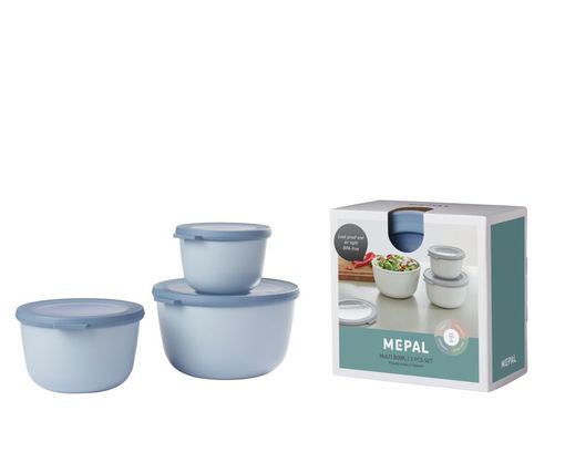 Mepal Multischüssel-Set "Cirqula", 3-teilig, blau - Blau - 1
