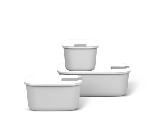 Mepal 3-teiliges Aufbewahrungsset "Easy Clip", weiß - Weiß/Grau - 1