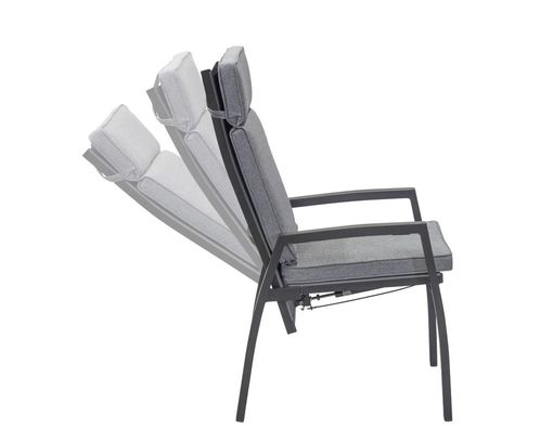 Positionsstuhl / Gartenstuhl "Sondrino" inkl. Sitzkissen - Anthrazit - 1