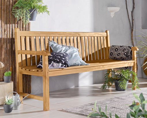 Teakbank "Kampen" ca. 120x55x92 cm - Teakholz - 2