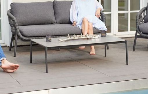 Couchtisch "Bari", outdoor, Aluminium, sintered stone - Grau/Anthrazit - 1