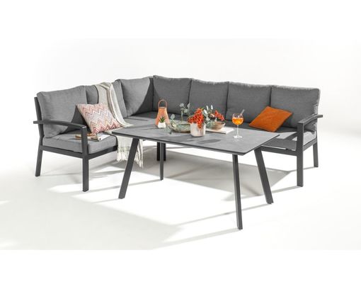 Lounge-Set "Bondino", 4-teilig - Anthrazit/Hellgrau - 1