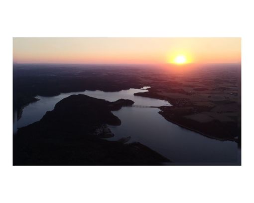 Fotoleinwand Möhnesee im Sonnenuntergang, ca. 60x80 cm - Mehrfarbig - 1