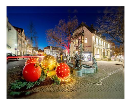 Fotoleinwand Alte Apotheke in Werl, ca. 60x80 cm - Mehrfarbig - 1