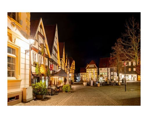 Fotoleinwand Marktplatz Soest, ca. 60x80 cm - Mehrfarbig - 1