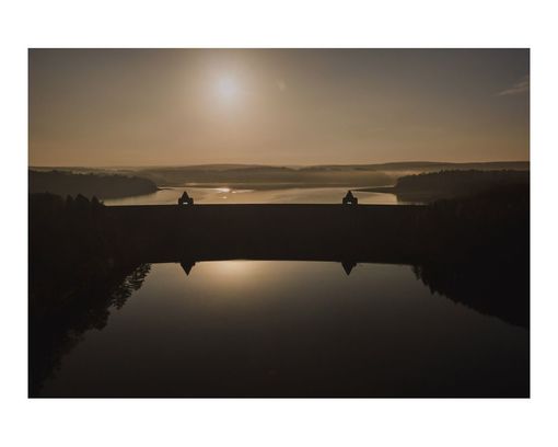 Fotoleinwand Möhnetalsperre bei Nacht, ca. 60x80 cm - Mehrfarbig - 1