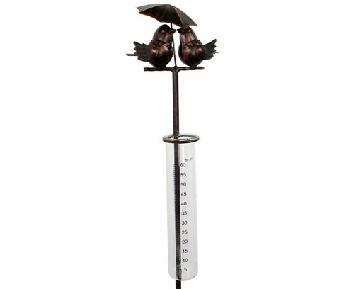 Gartenstecker Vögel und Regenmesser - Dunkelbraun - 1