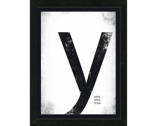 Kunstdruck "Yippie", ca. 35x45 cm - Schwarz / Weiß - 1