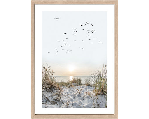 Kunstdruck "Nordic Beach Atmosphere I", ca. 55x75 cm - Weiß / Braun - 1