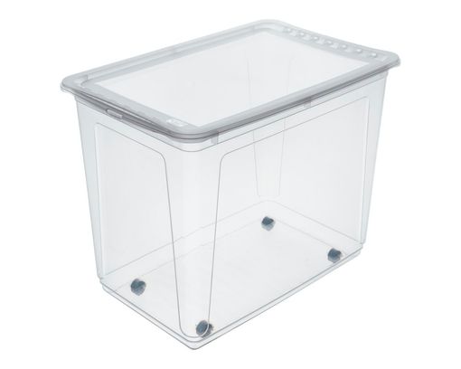 Box "Bert" mit Rollen, ca. 63 Liter - Durchsichtig - 1