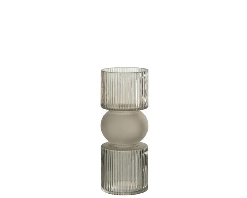 Vase aus Glas, grau, ca. 25 cm - Grau - 1