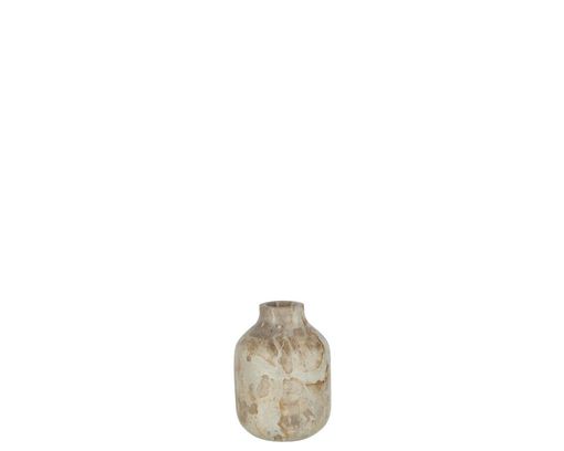 Vase, Marmor, ca. 15 cm hoch - Beige - 1
