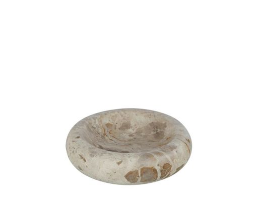 Schüssel, rund, Marmor - Beige - 1