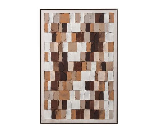 Wandbild "Mosaik", ca. 103,6x153 cm - braun/beige/weiß - 1